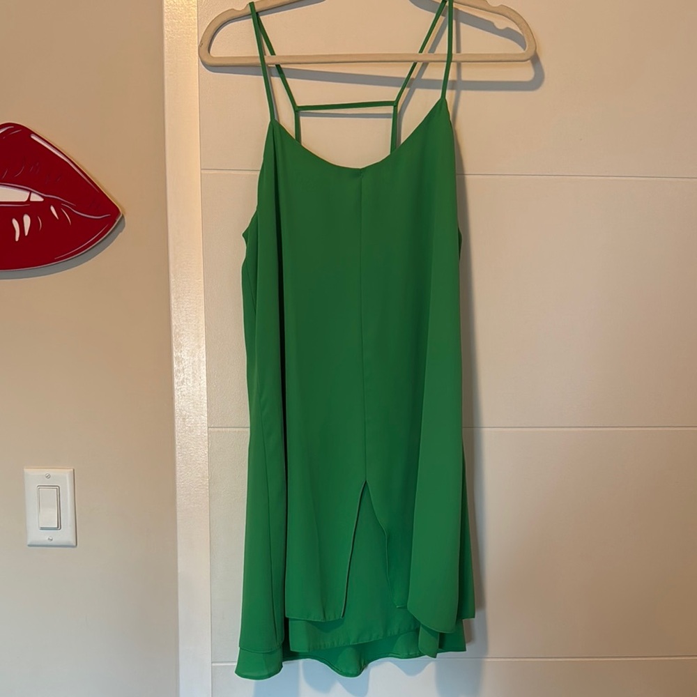 Elegant Green Strappy Dress
